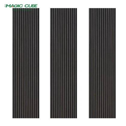 Luksus sort træ lamel akustikpanel